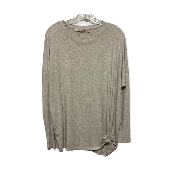 Athleta XS Grey Heather Front Twist Oversized Sweatshirt - Picture 2 of 6